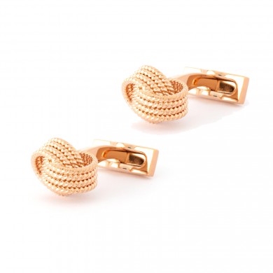 Rose Gold Cable Knot Cufflinks