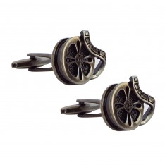 Gunmetal Movie Reel Cufflinks