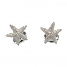 Sterling Springback Starfish Cufflinks