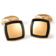 Vermeil Cufflinks With Black Border