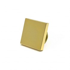 18K Gold Plated Square Engravable Lapel Pin