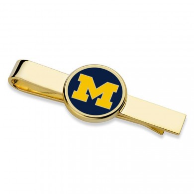 Gold University of Michigan Tie Clip
