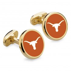 Gold Texas Longhorns Enamel Cufflinks