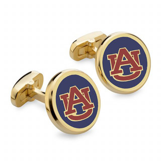 Gold Auburn University Enamel Cufflinks