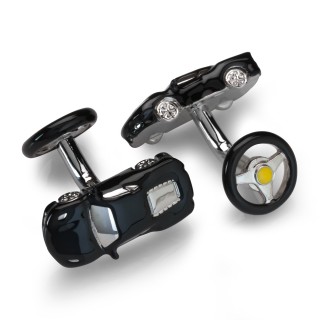 Black Sports Car Cufflinks