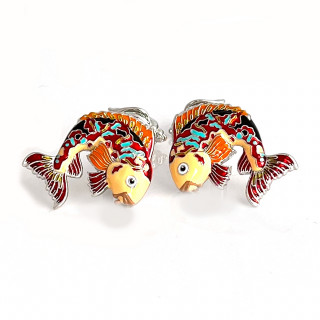 Fish & Conch Shell Cufflinks