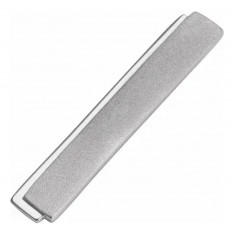 Stepped Matte Sterling Silver Tie Bar