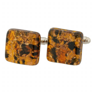 Topaz Venetian Murano Glass Cufflinks