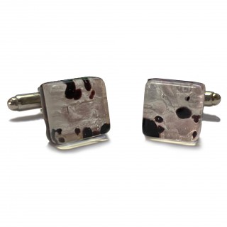 Dark Purple Murano Glass Cufflinks