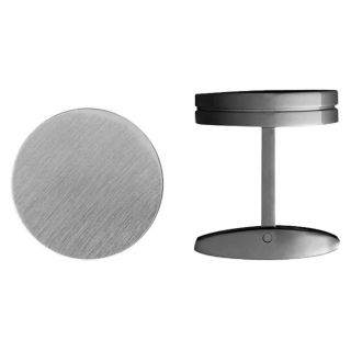 Stainless Steel Satin Capped Cufflinks