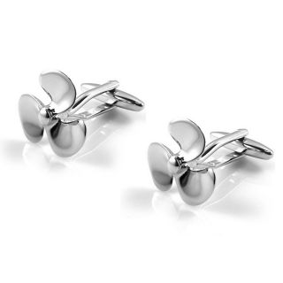 Silver Propeller Cufflinks