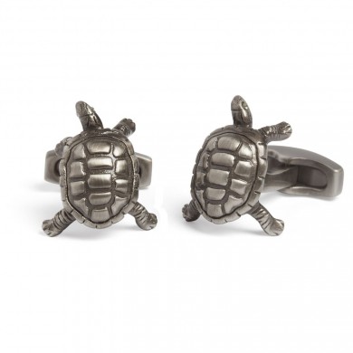 Simon Carter Gunmetal Tortoise Cufflinks