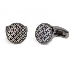 Mother of Pearl Lattice Cufflinks