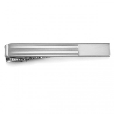 Etched Silver Engravable Tie Bar