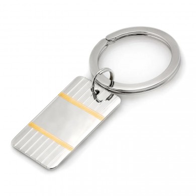 Sterling Two-Tone Key Ring