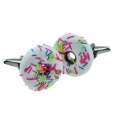 Rainbow Sprinkle Donut Cufflinks