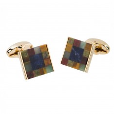 Multi Stone Tile Cufflinks