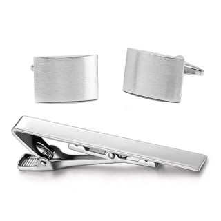 Classic Cufflinks and Tie Bar Set