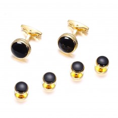 Gold Ornate Border Stud Set