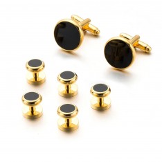 Gold and Black Five-Stud Set