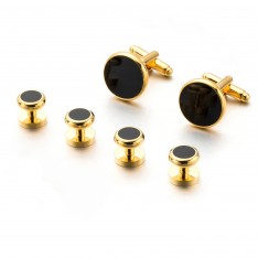 Gold and Black Stud Set