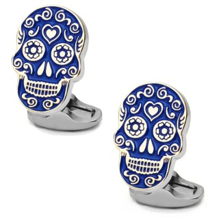 Blue Day of the Dead Cufflinks