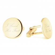 Gold I Loved Her First Cufflinks