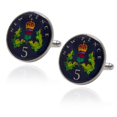 Scotland Thistle Coin Cufflinks