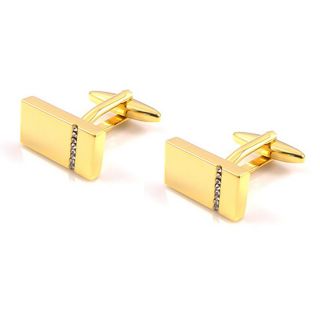 Crystal Lined Gold Cufflinks