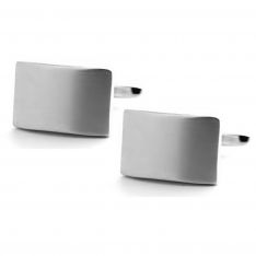 Nouveau Silver Engravable Cuff Links