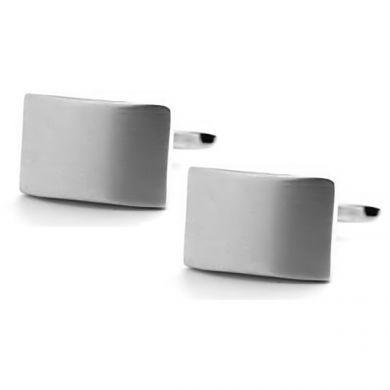 Nouveau Silver Engravable Cuff Links