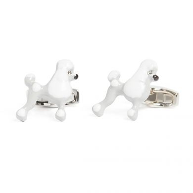 Swarovski Crystal Poodle Cufflinks