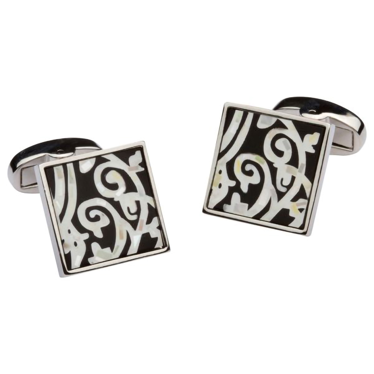 Modern Personalized Bold Monogram and Name Cufflin Cufflinks