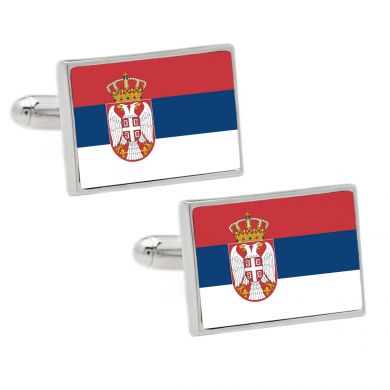 Serbia Flag Cufflinks