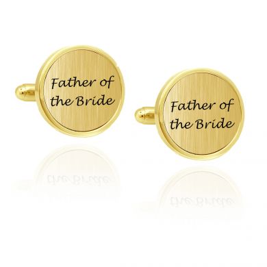 Gold Father of the Bride Cufflinks