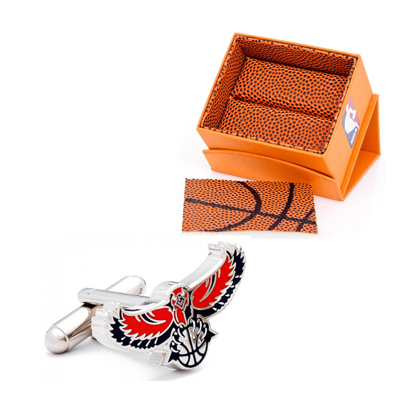 NBA Atlanta Hawks Cufflinks in Silver - Cufflinks Depot