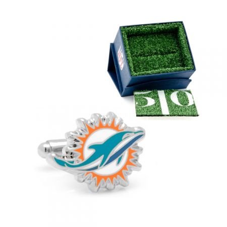 NFL Miami Dolphins Tie Bar in Silver - Cufflinks Depot