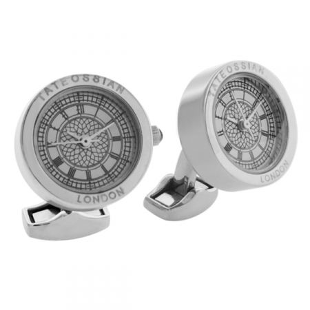 Working Clockwork Watch Cufflinks, Crescent Decoration By Vyconic |  Cufflinks, Watch cufflinks, Clockwork