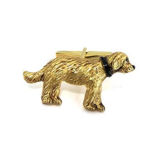 Sterling Golden Retriever Cufflinks