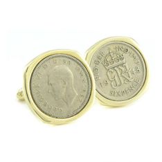 English Sixpence Cufflinks