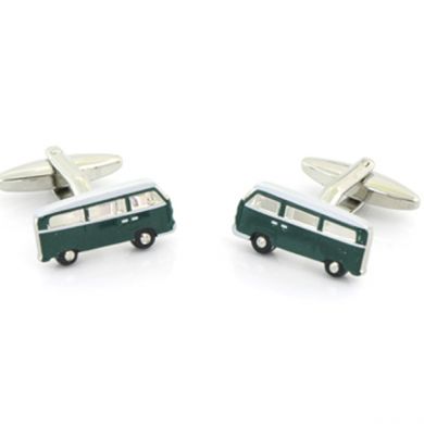 Green Campervan Cufflinks