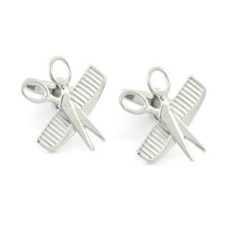 Comb and Scissor Cufflinks