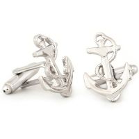 Wooden Marine Anchor Cufflinks - Dinard Brown