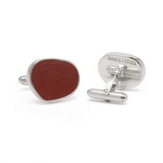 San Francisco 49ers Game used Football Cuff Links in Brown - Cufflinks Depot