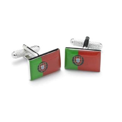 Portuguese Flag Domed Cufflinks
