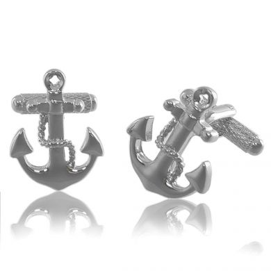 Anchor with Rope Cufflinks