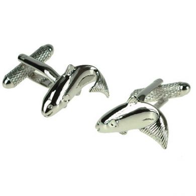 Silver Salmon Cufflinks