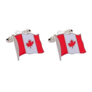 Waving Canadian Flag Cufflinks