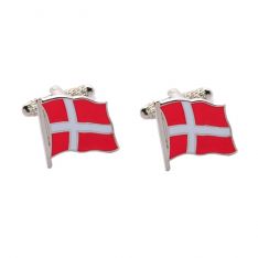 Waving Denmark Flag Cufflinks