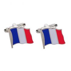 Waving French Flag Cufflinks